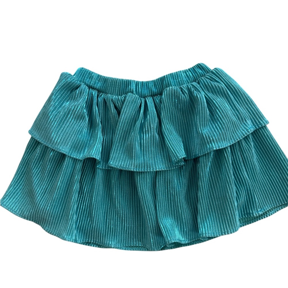 Disney Turquoise Bubble Mini Skirt with Ruffled Tiers